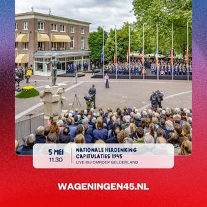 De Nationale Herdenking Capitulaties 1945 staat stil bij 81 jaar vrijheid. 🕊️ Live te volgen om 11:30 uur via @omroepgld vanaf het 5 Mei Plein in Wageningen, Stad der Bevrijding. Met onder andere een fly-by van historische vliegtuigen, kranslegging, de Taptoe, één minuut stilte en het Wilhelmus bij het hijsen van de Nederlandse vlag. Heel bijzonder: ook dit jaar zijn er zo’n 20 WOII-veteranen aanwezig uit Groot-Brittannië, Canada en uit Nederland aanwezig.
Kijk je mee? Herdenk 81 jaar vrijheid en #MaakHetVerschil 📺💛